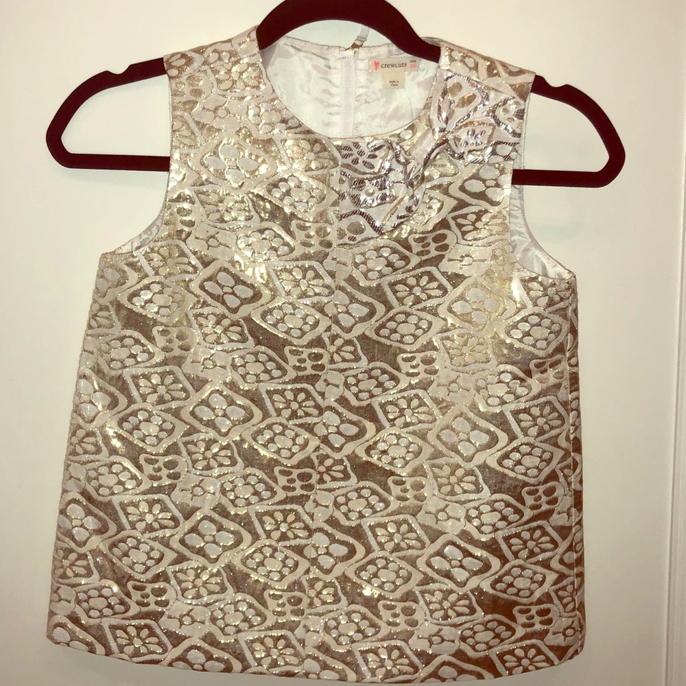 CrewCuts metallic gold blouse